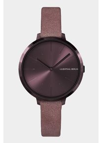 Women's Watch - Burgundy - Surgical steel case, Sapphire-hardened mineral glass, Rose Leather Strap - 30mm , Miyota Quartz Movement - Lilienthal