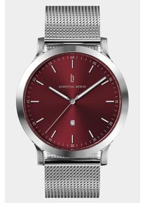Men's Watch - Silver Bordeaux - Surgical steel case, Sapphire-hardened mineral glass, Mesh Strap - 40mm , Quartz Movement - Lilienthal Berlin
