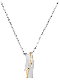 Dames Hanger met ketting in Zilver verguld 925 ,maat 0, WITT,