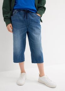 L&aring;nga dra p&aring;-jeansbermudas f&ouml;r barn Slim Fit - bl&aring; - storlek 170 - bonprix