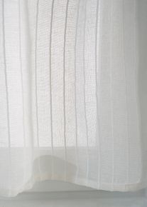 Cafégardin med fina ränder - vit - storlek 30x120 cm - bonprix