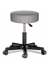 Casaria Taburete con ruedas giratorio 360° gris