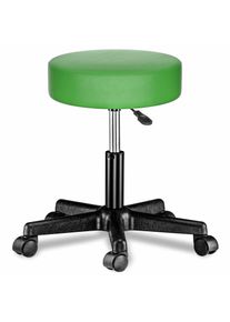 Casaria Taburete con ruedas giratorio 360° verde