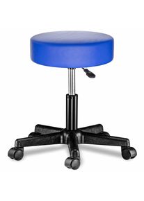 Casaria Taburete con ruedas giratorio 360° azul