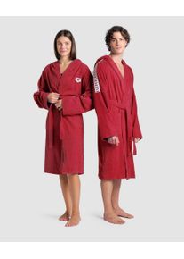 arena Bathrobe - Unisex - Red-white - Size: XS - arena Team Stripe Robe