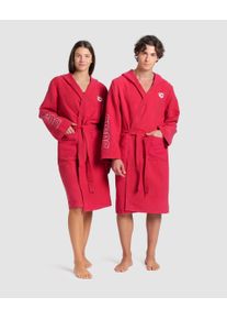 arena Bathrobe - Unisex - Red-white - Size: XS - arena Zeal Robe