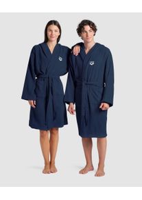 arena Bathrobe - Unisex - navy-white - Size: XS - arena Compact Terry Robe