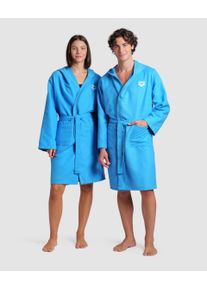 arena Bathrobe - Unisex - Turquoise-white - Size: XS - arena Compact Microfiber Robe