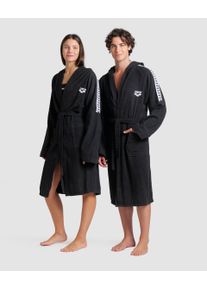 arena Bathrobe - Unisex - Black-white - Size: S - arena Team Stripe Robe
