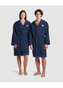 arena Bathrobe - Unisex - navy-white - Size: S - arena Compact Microfiber Robe