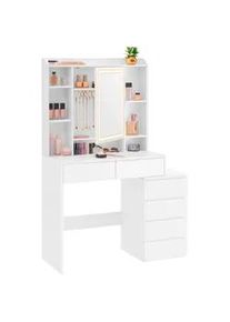 Boxxx Schminktisch , Weiß , Holzwerkstoff , 6 Schubladen , rechteckig , Wange , 40x145x97.5 cm , Kleinmöbel