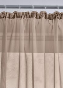 Lot de 2 voilages unis - marron - taille 245x150 cm - bonprix