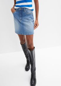 Jupe en jean avec rivets - bleu - taille 48 avec coton - bonprix