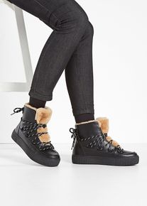 Baskets montantes &agrave; plateforme - noir - taille 42 - Vegan - bonprix
