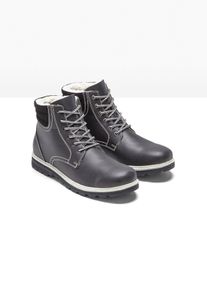 Boots fourr&eacute;es &agrave; lacets - noir - taille 44 - bonprix