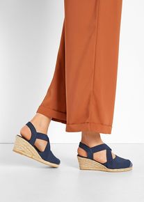 Sandales compensées - bleu - taille 38 - Vegan - bonprix