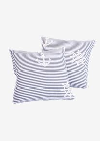 Couvre-lit style marin - gris - taille 210x140 cm - 100% coton - bonprix