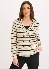 Gilet en maille à double rangée de boutons - noir - taille 38/40 (S) avec coton - bonprix