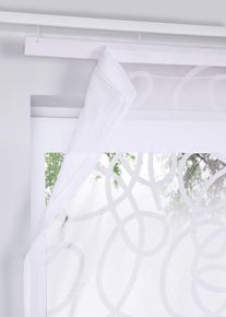 Transparent liftgardin med print med resirkulert polyester, hvit, størrelse 140x60 cm, bonprix