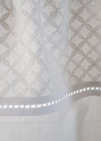 Gardinkappe i økologisk bomull med broderi, hvit, størrelse 45x90 cm, bonprix