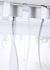 Liftgardin med b&oslash;lgem&oslash;nster med resirkulert polyester, s&oslash;lv, st&oslash;rrelse 140x60 cm, bonprix