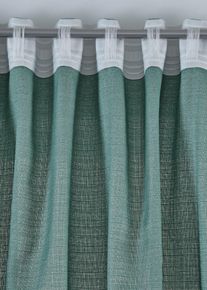 Gardin med lett glans (1-pack), grønn, størrelse 175x135 cm, bonprix