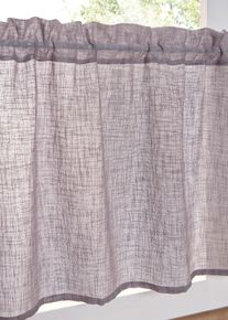 Gardinkappe med lin-look, grå, størrelse 30x90 cm, bonprix