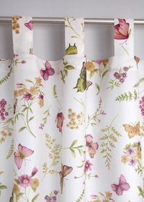 Mikrofibergardin med vår-print (1-pack), beige, størrelse 175x135 cm, bonprix