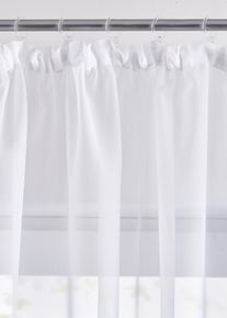 Gardinlengde med satengb&aring;nd, hvit, st&oslash;rrelse 100x300 cm, bonprix