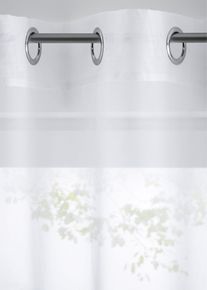 Ensfarget gardin, hvit, st&oslash;rrelse 100x300 cm, bonprix