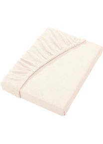 Biberna unisex Hoeslaken ecru Maat 1 st. 90x190 - 100x200 cm