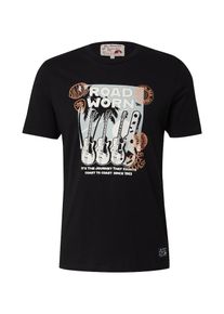 Ben Sherman Heren Shirt 'Travel Guitar' bruin / grijs / zwart / wit S