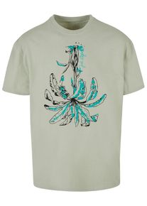 Just Rhyse Heren Shirt 'UpsideDown' jade groen / pastelgroen / zwart L