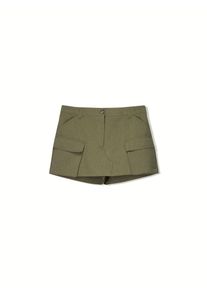 Bershka Hosenrock Damen khaki Größe 34