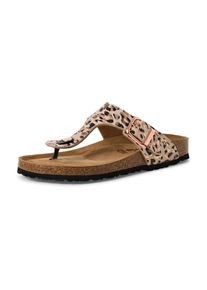 Tamaris Dames Teenslipper taupe / donkerbeige / zwart 36