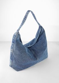 Borsa shopper in denim, Blu, Taglia 35x55 cm, bonprix
