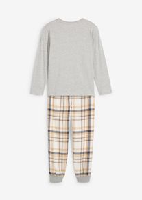 Pigiama con pantaloni in flanella - Beige - Taglia 116/122 - bonprix