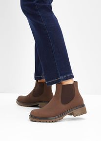 Stivaletti chelsea con suola profilata, Marrone, Taglia 39, bonprix