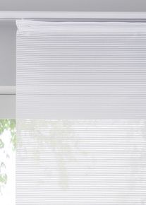Tende a pannello con orchidee e in tinta unita (set 2 pezzi), Bianco, Taglia 145x57 cm, bonprix