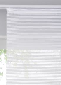 Tende a pannello con orchidee e in tinta unita (set 2 pezzi), Bianco, Taglia 145x57 cm, bonprix