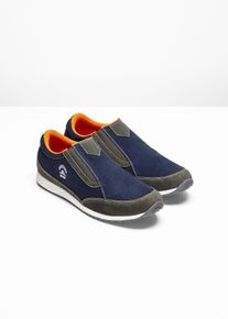 Slip on in pelle, Blu, Taglia 41, bonprix
