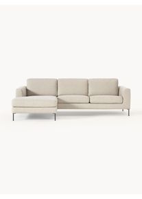 Sofa narożna Cucita (3-osobowa) Beżowy Tkanina S 262 x G 163 cm, lewostronna | Westwing Collection