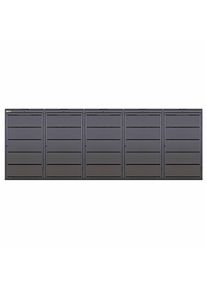 Cutia de gunoi Dagobert cu 5 compartimente (240 litri) - 5x240 / Antracit (RAL7016) / Copertă