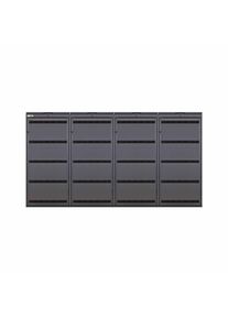 Cutie de gunoi Dagobert cu 4 compartimente (120 litri) - 4x120 / Antracit (RAL7016) / Acoperiș de plantare