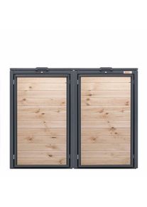 Coș de gunoi Holzmichl 2er (240 litri) - Antracit (RAL7016) / Copertă