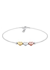 Elli Armband 'Herz' Damen gold / rosegold / silber Größe 16