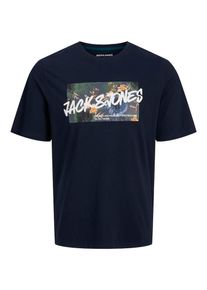 Jack & Jones JACK & JONES Heren Shirt 'HAWAII' nachtblauw / gemengde kleuren / wit S