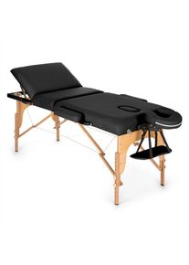 Klarfit MT 500, masszázságy, 210 cm, 200 kg, összecsukható, finom felület, táska, fekete