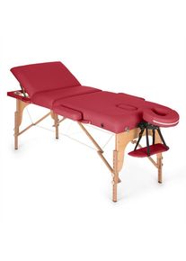 Klarfit MT 500, massz&aacute;zs&aacute;gy, 210 cm, 200 kg, &ouml;sszecsukhat&oacute;, finom fel&uuml;let, t&aacute;ska, piros