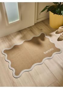 benuta Paillasson Curl Marron clair 50x80 cm - Tapis poil court design moderne pour salon
